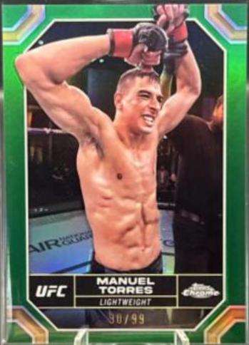 Manuel Torres 2024 Topps Chrome UFC Base #121 Green Refractor