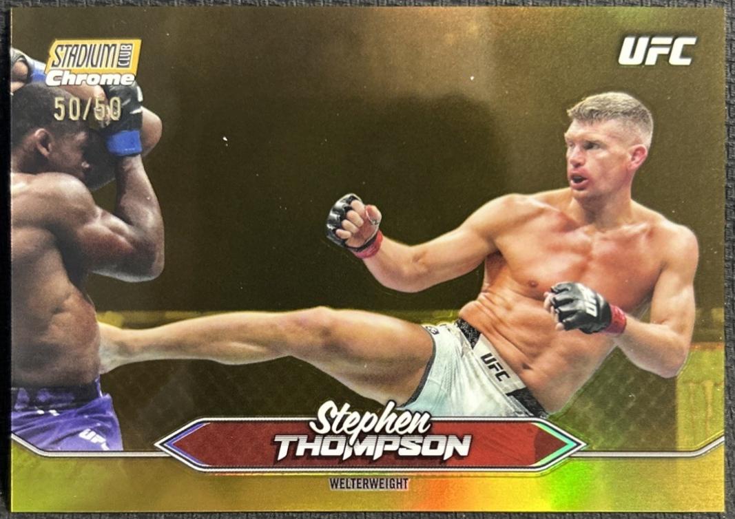 Stephen Thompson 2025 Topps Stadium Club UFC Base Chrome #C-37 Gold Refractor
