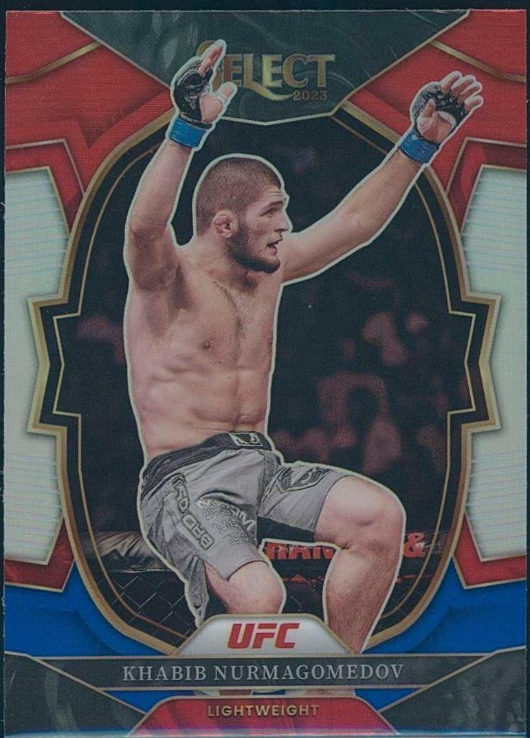 Khabib Nurmagomedov 2023 Panini Select UFC Concourse #97 Red Blue Prizm