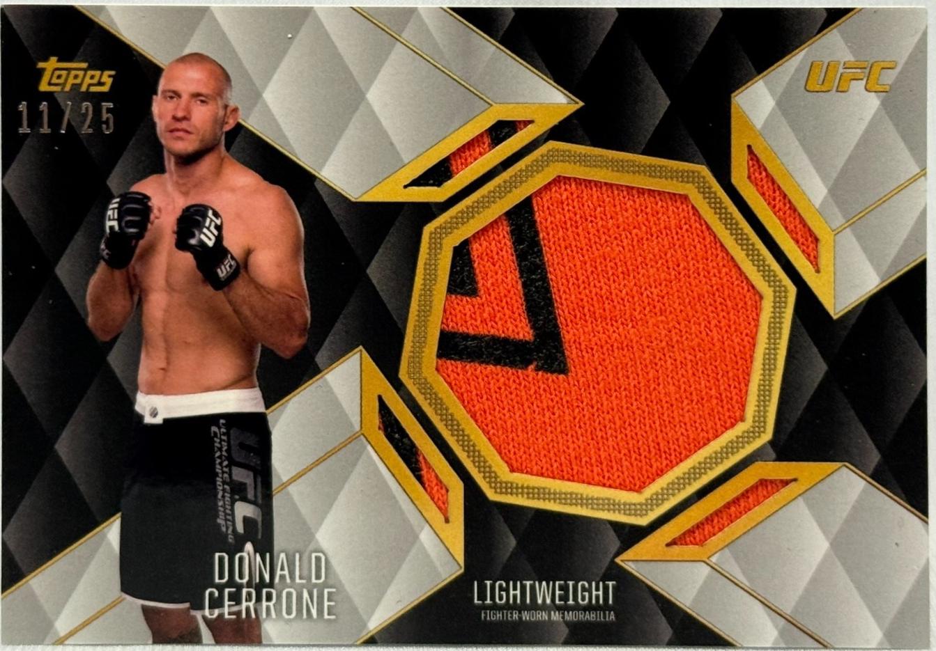 Donald Cerrone 2016 Topps UFC Top of the Class Top of the Class Relics #TCR-DC Silver