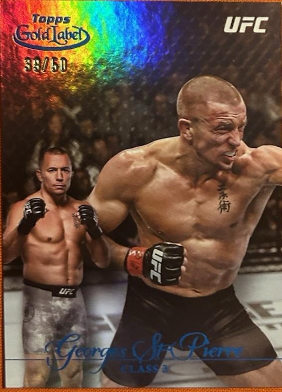 Georges St-Pierre 2024 Topps Gold Label UFC Base Class III #22 Blue