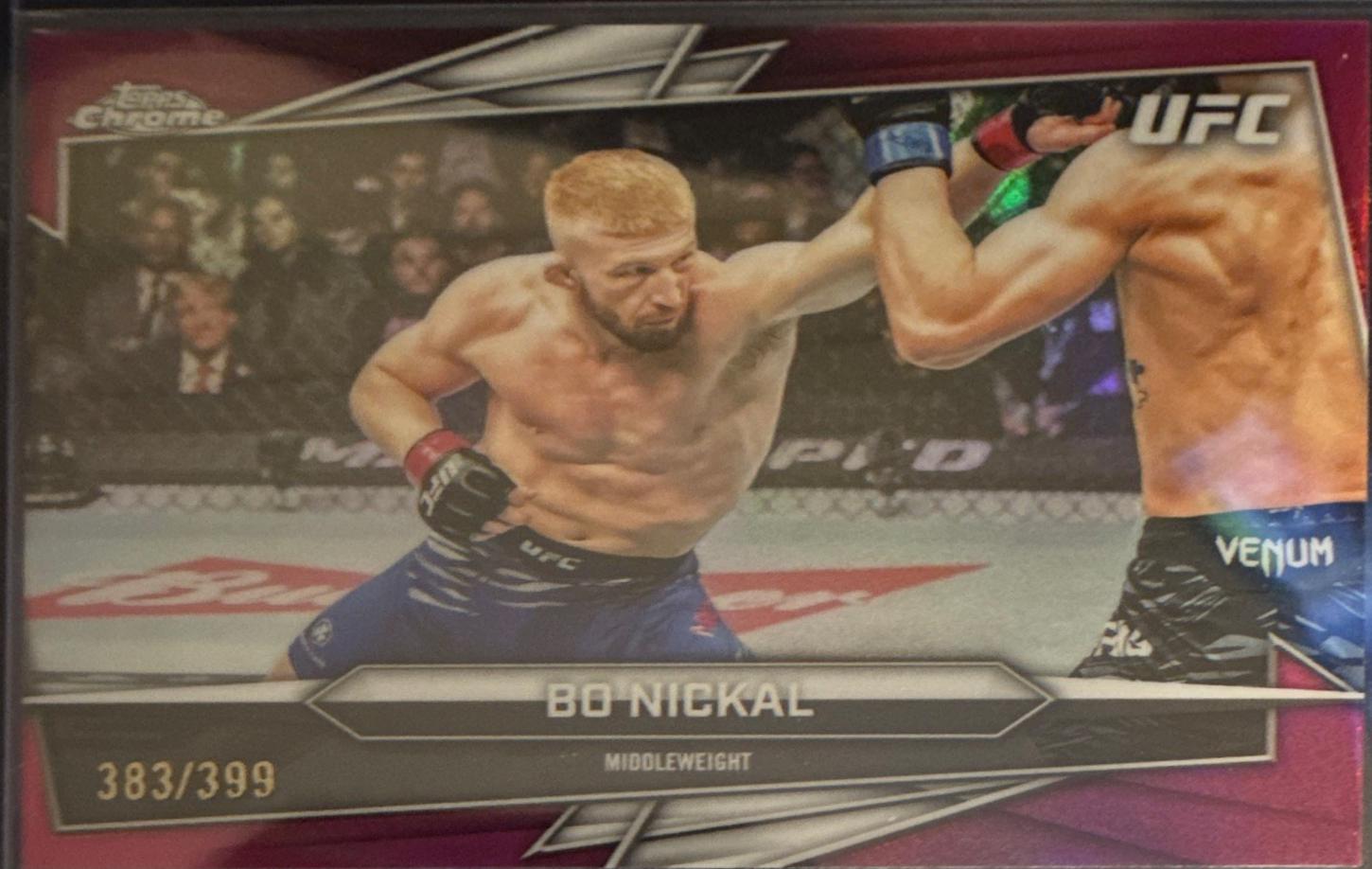 Bo Nickal 2026 Topps Chrome UFC Base #46 Magenta Refractor