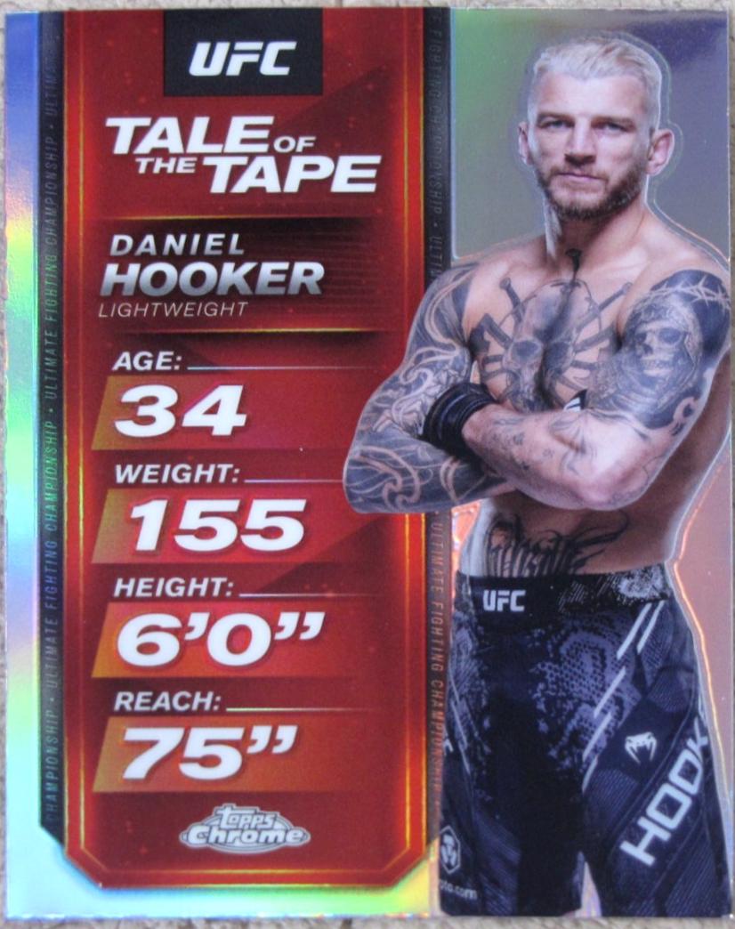 Dan Hooker 2025 Topps Chrome UFC Tale of the Tape #TTT-8 Refractor