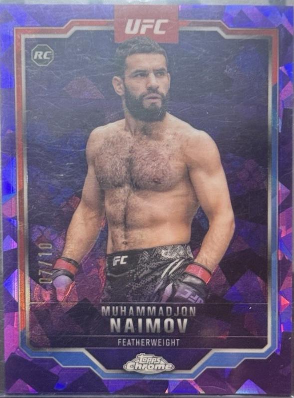 Muhammadjon Naimov 2025 Topps Chrome Sapphire UFC Base Sapphire #45 Orange Sapphire