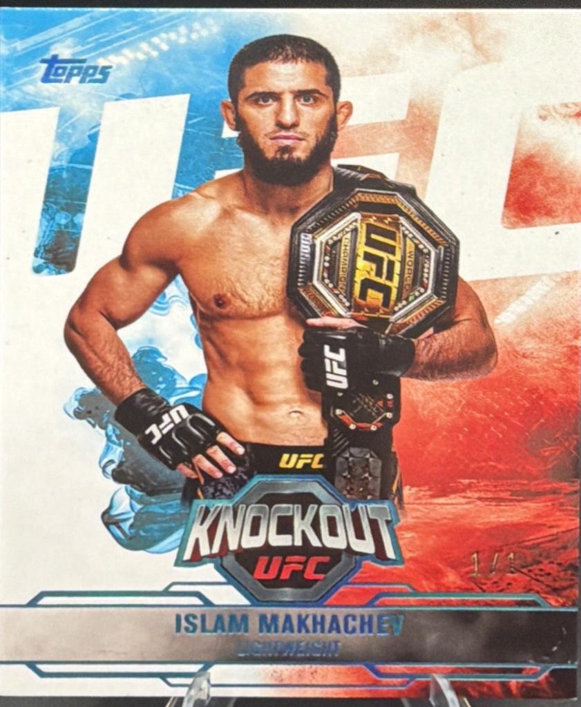 Islam Makhachev 2025 Topps Knockout UFC Base #94 Platinum