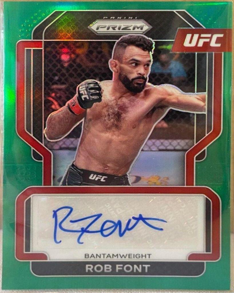 Rob Font 2022 Panini Prizm UFC Signatures #14 Green