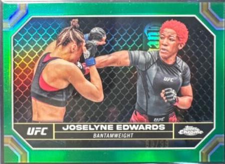 Joselyne Edwards 2024 Topps Chrome UFC Base #99 Green Refractor