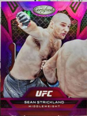 Sean Strickland 2023 Panini Chronicles UFC Base Certified #239 Platinum
