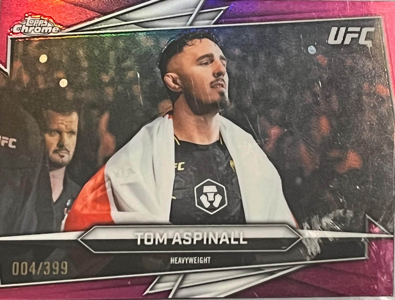 Tom Aspinall 2026 Topps Chrome UFC Base #80 Magenta Refractor