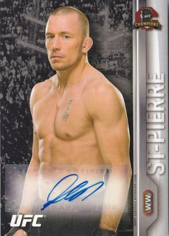 Georges St-Pierre 2015 Topps UFC Champions Autographs #FA-GS Red