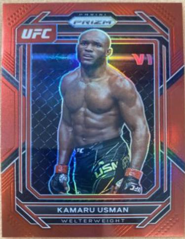 Kamaru Usman 2023 Panini Prizm UFC Base #120 Red