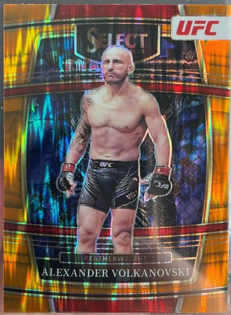 Alexander Volkanovski 2022 Panini Select UFC Concourse #15 Orange Flash