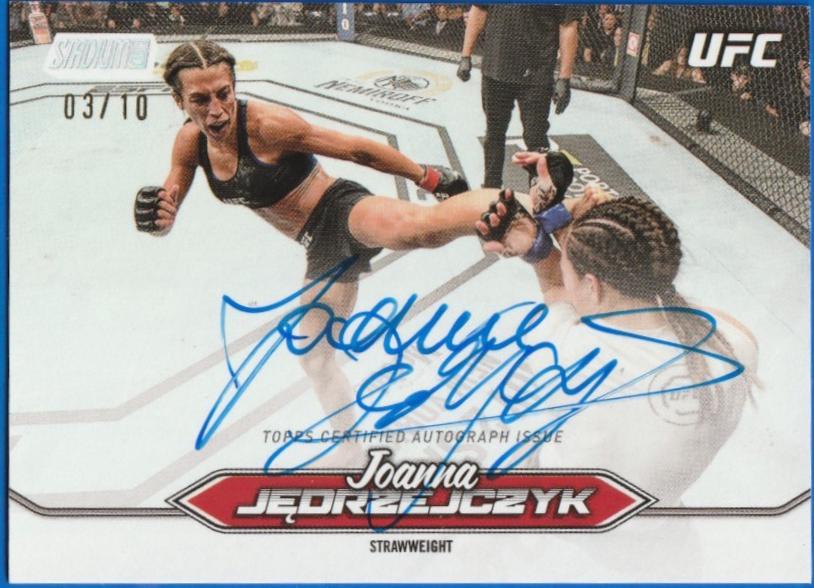 Joanna Jędrzejczyk 2025 Topps Stadium Club UFC Base Autographs #BCA-JJK Gold Rainbow