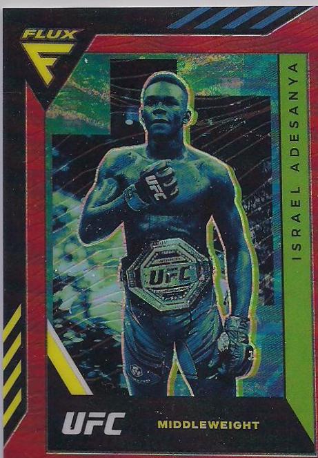 Israel Adesanya 2022 Panini Chronicles UFC Base Flux #327 Red