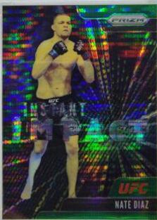Nate Diaz 2021 Panini Prizm UFC Instant Impact #20 Green Pulsar