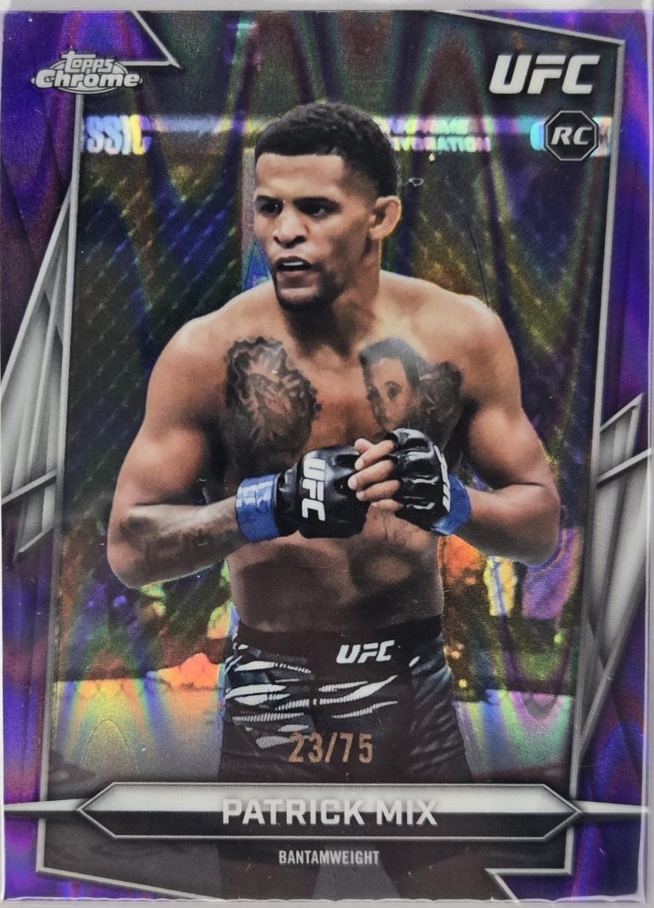 Patrick Mix 2026 Topps Chrome UFC Base #9 Purple Ray Wave Refractor