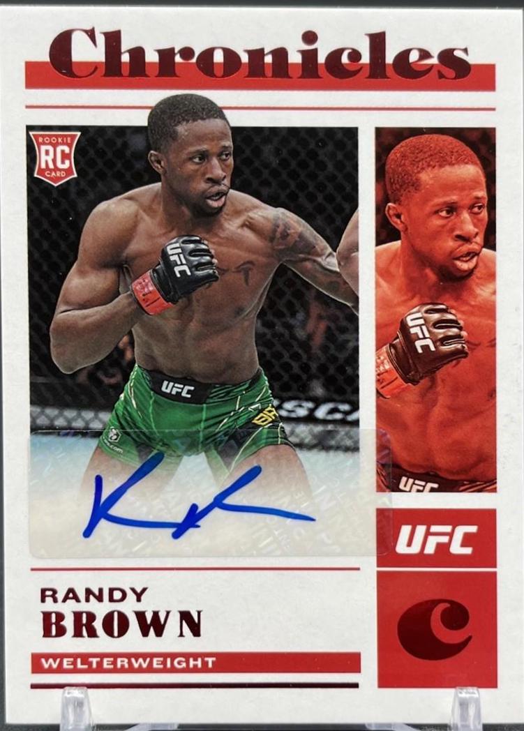 Randy Brown 2023 Panini Chronicles UFC Chronicles Signatures #13 Red