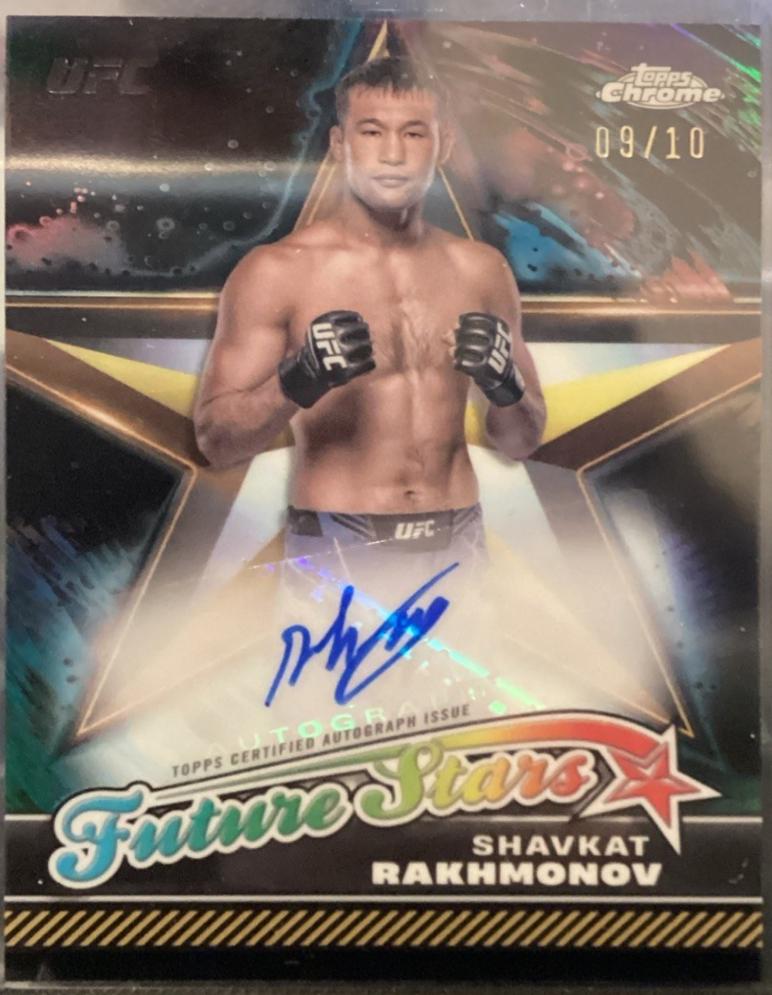Shavkat Rakhmonov 2024 Topps Chrome UFC Future Stars Autographs #FSA-SRA Black Refractor