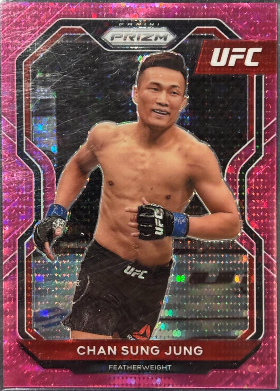 Chan Sung Jung 2021 Panini Prizm UFC Base #78 Pink Pulsar