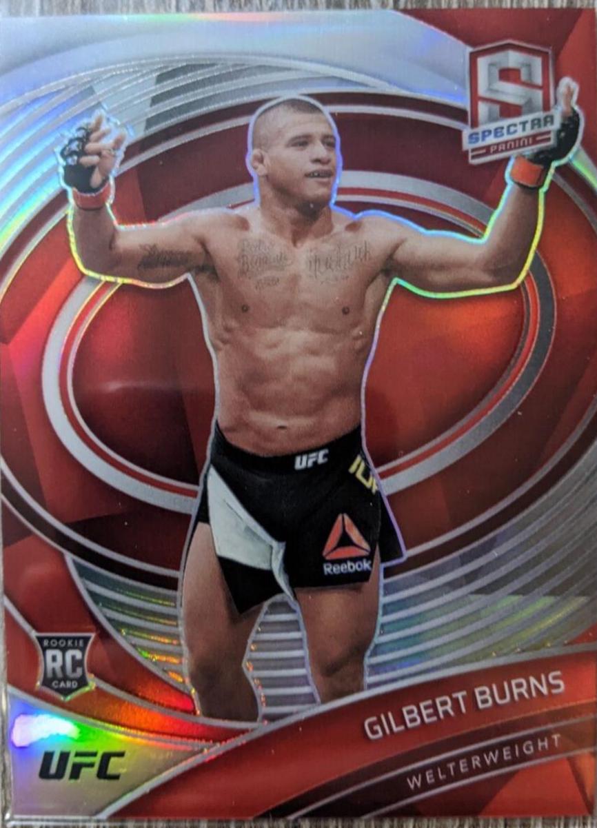 Gilbert Burns 2021 Panini Chronicles UFC Base Spectra #281 Purple