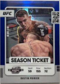 Dustin Poirier 2022 Panini Chronicles UFC Base Contenders Optic Season Ticket #353 Blue