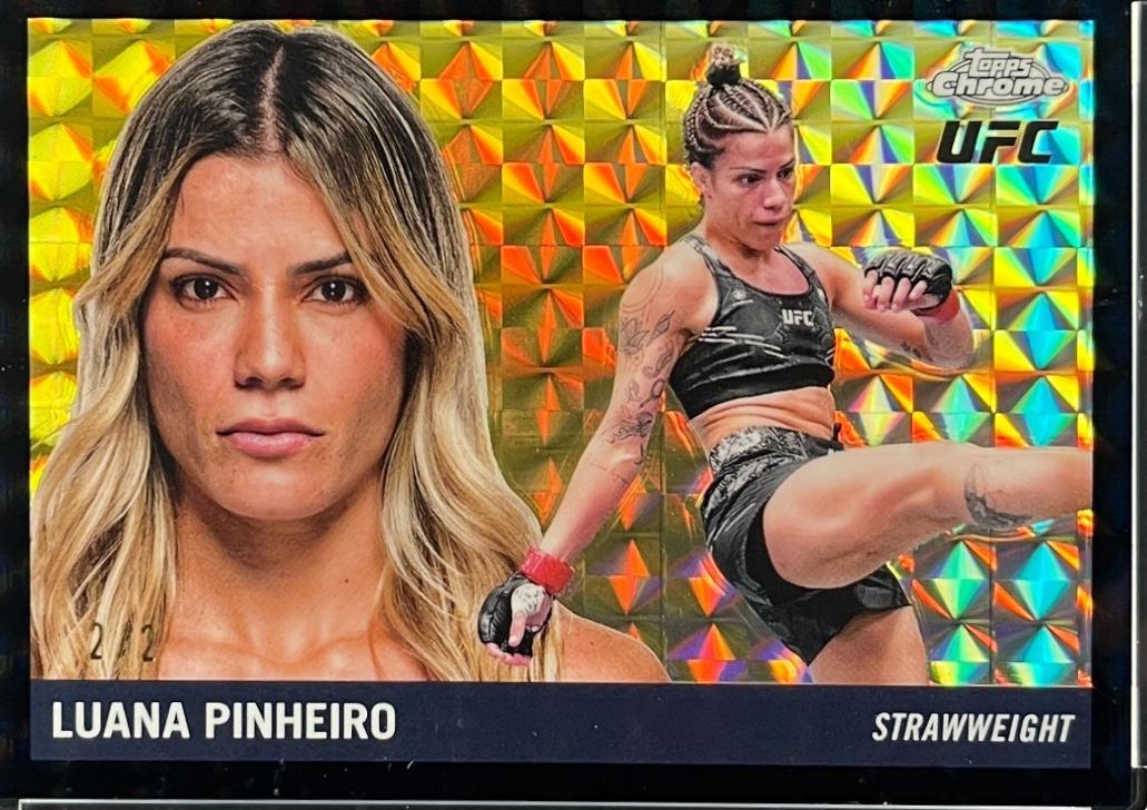 Luana Pinheiro 2025 Topps Chrome UFC 1955 Topps #55T-22 Geometric Black Refractor