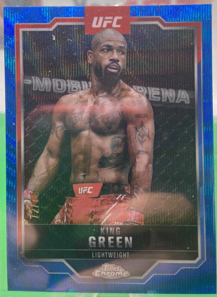 King Green 2025 Topps Chrome UFC Base #99 Blue Wave Refractor
