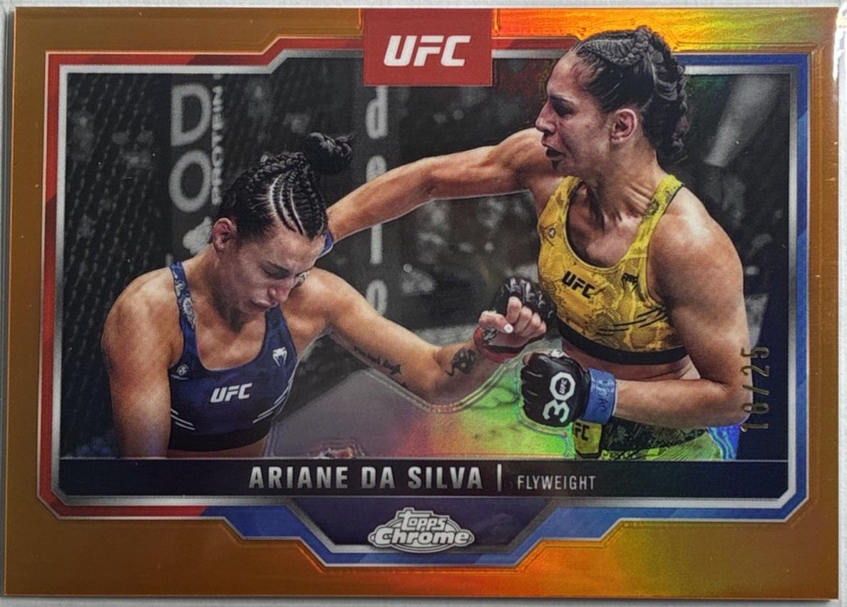 Ariane da Silva 2025 Topps Chrome UFC Base #165 Orange Refractor