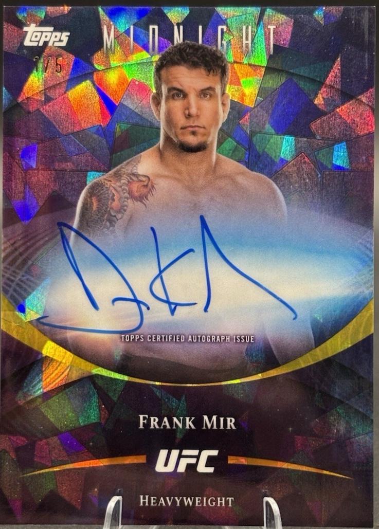 Frank Mir 2026 Topps Midnight UFC Base Autographs #BAV-FM Black Light