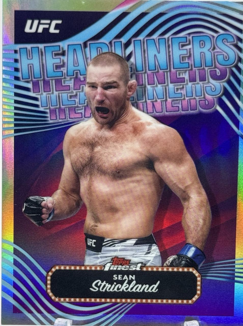 Sean Strickland 2024 Topps Finest UFC Headliners #HDL-16 Refractor