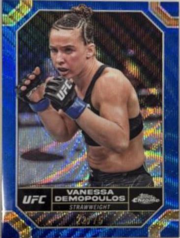 Vanessa Demopoulos 2024 Topps Chrome UFC Base #191 Blue Wave Refractor