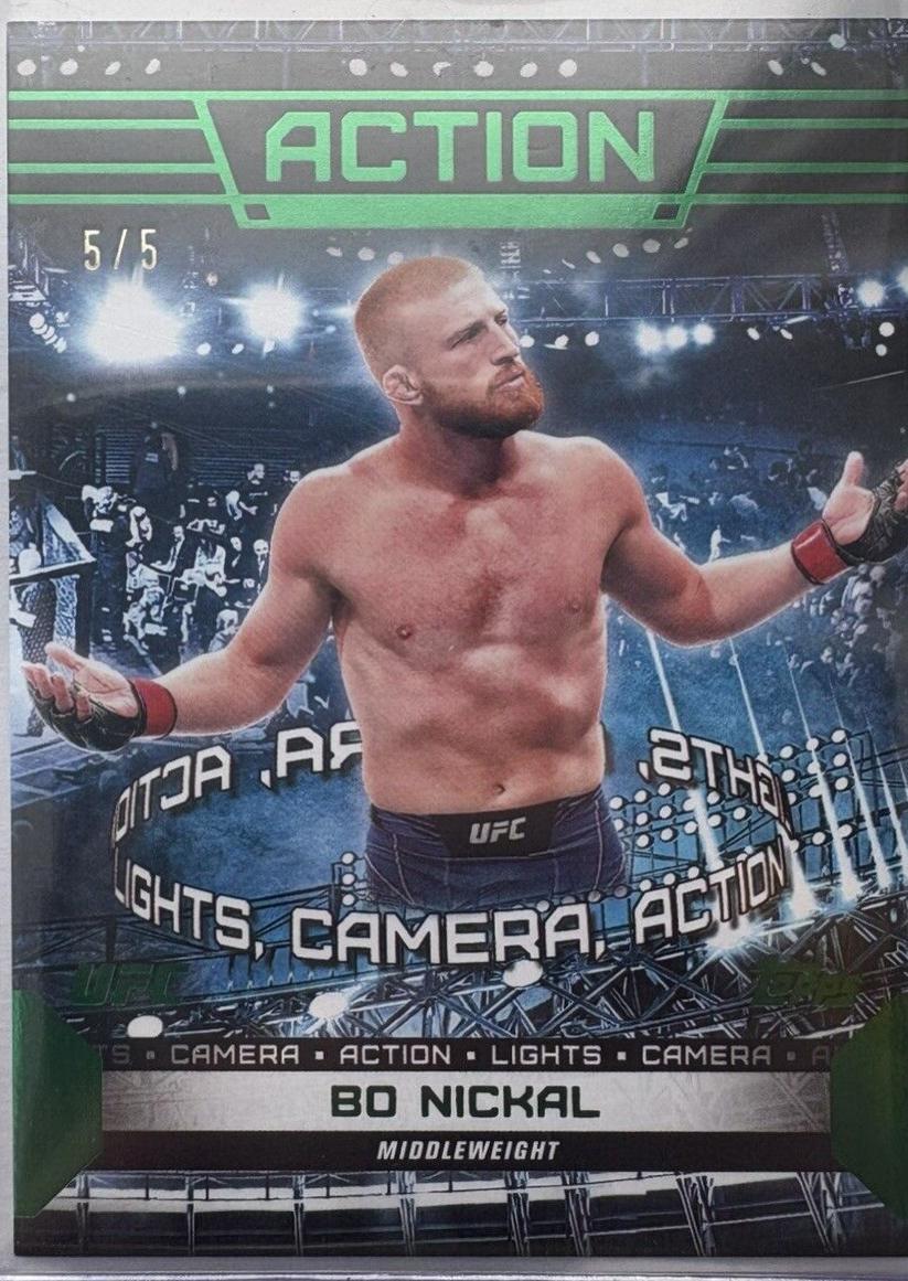 Bo Nickal 2024 Topps Knockout UFC Action (Lights, Camera, Action) #ACT-5 Emerald