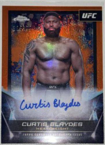 Curtis Blaydes 2024 Topps Chrome UFC UFC Signatures #FNA-CBL Orange Refractor