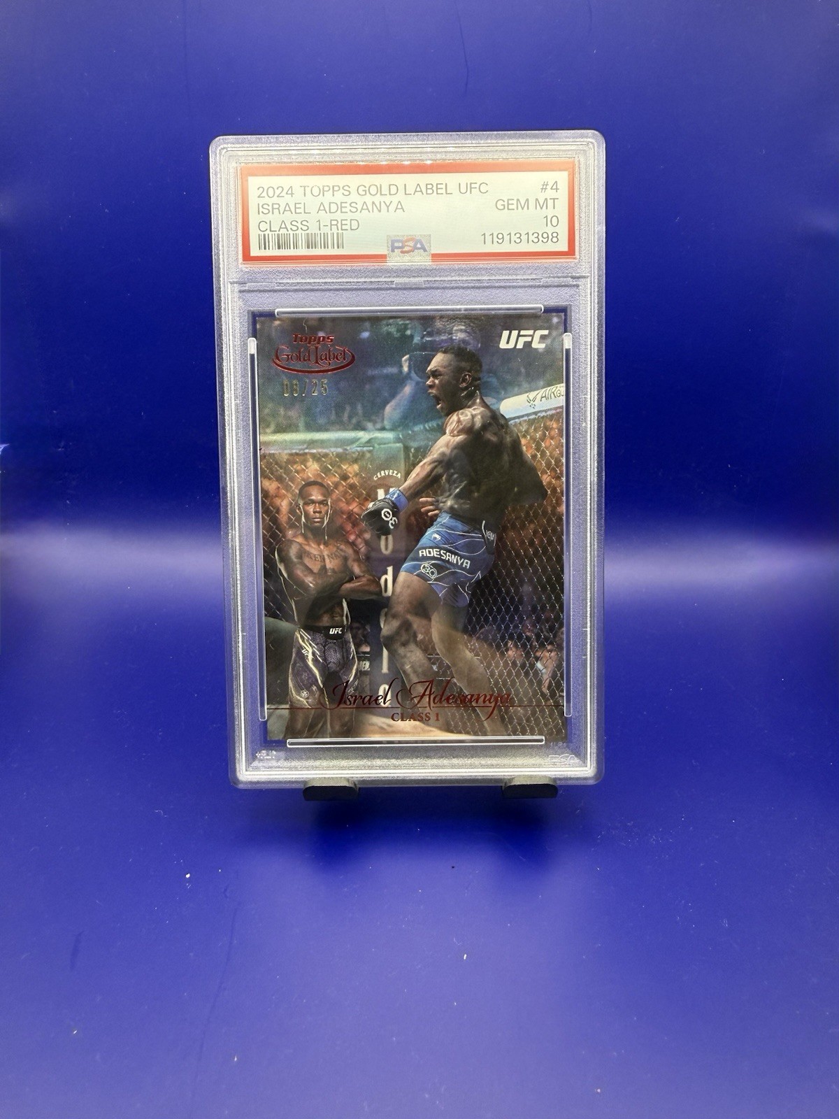 Israel Adesanya 2024 Topps Gold Label UFC Base Class I #4 Red