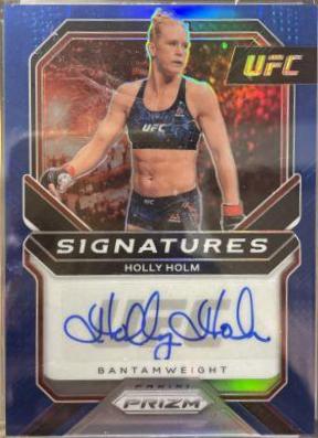 Holly Holm 2021 Panini Prizm UFC Signatures #5 Blue