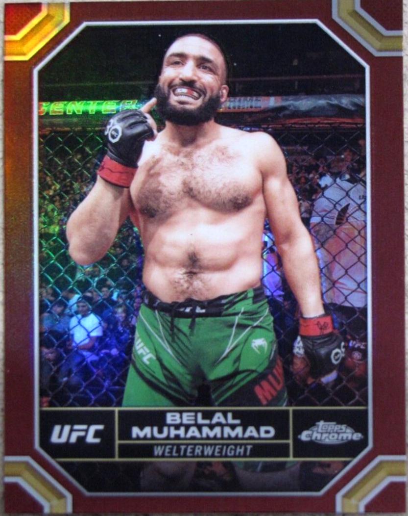 Belal Muhammad 2024 Topps Chrome UFC Base #24 Magenta Refractor