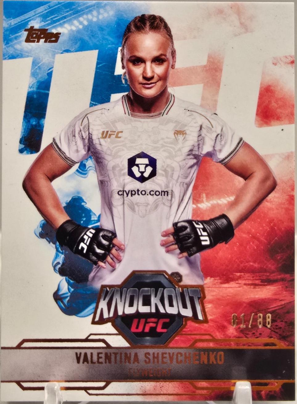 Valentina Shevchenko 2025 Topps Knockout UFC Base #51 Orange