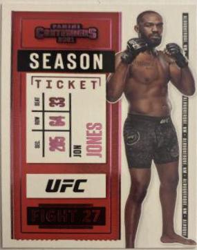 Jon Jones 2021 Panini Chronicles UFC Base Contenders Season Ticket #9 Pink