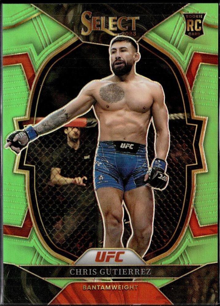Chris Gutierrez 2023 Panini Select UFC Concourse #100 Neon Green