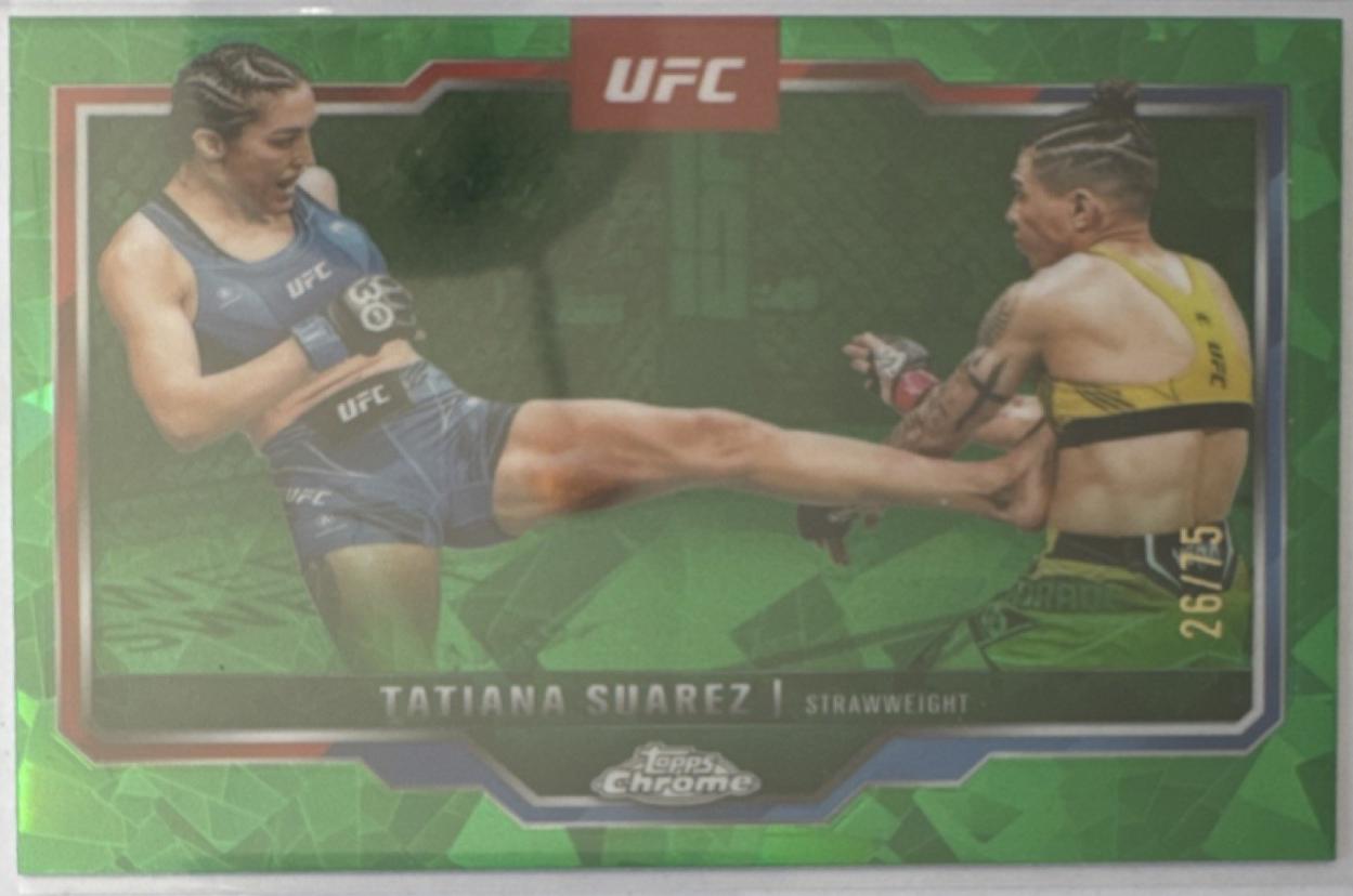 Tatiana Suarez 2025 Topps Chrome Sapphire UFC Base Sapphire #72 Green Sapphire