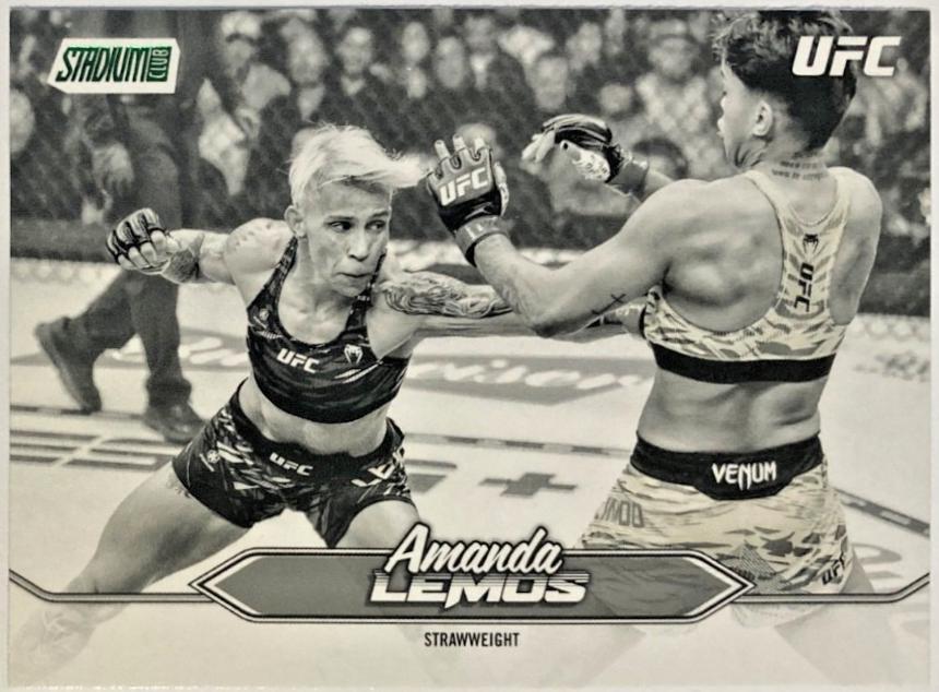 Amanda Lemos 2025 Topps Stadium Club UFC Base #131 Black & White