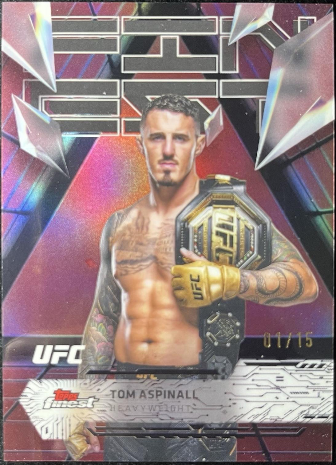 Tom Aspinall 2025 Topps Finest UFC Base Uncommon #120 Checkerboard Refractor
