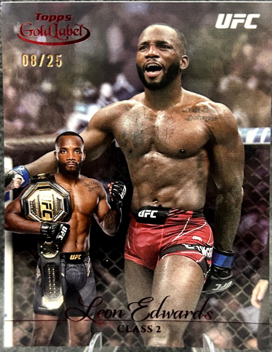 Leon Edwards 2024 Topps Gold Label UFC Base Class II #70 Red