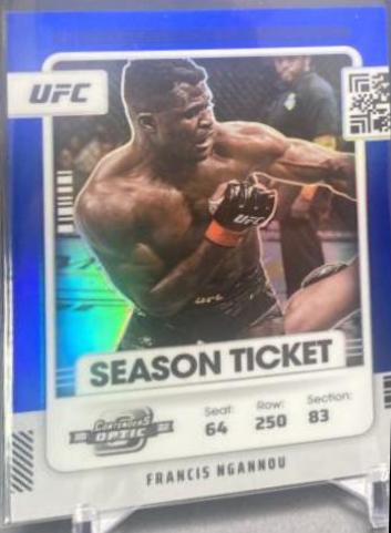 Francis Ngannou 2022 Panini Chronicles UFC Base Contenders Optic Season Ticket #363 Green