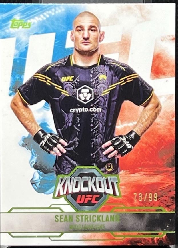 Sean Strickland 2025 Topps Knockout UFC Base #93 Lime Green