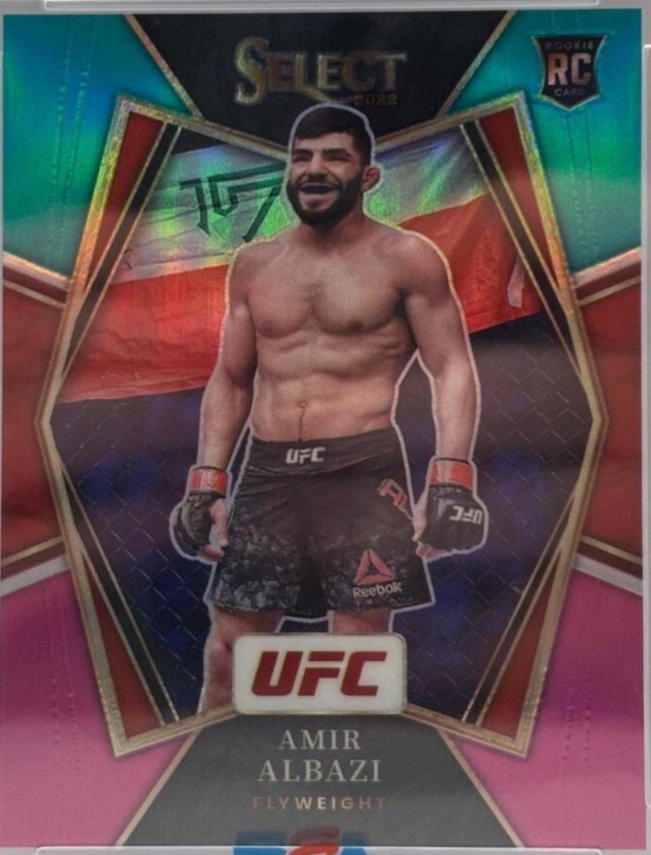 Amir Albazi 2022 Panini Select UFC Premier Level #139 Teal and Pink