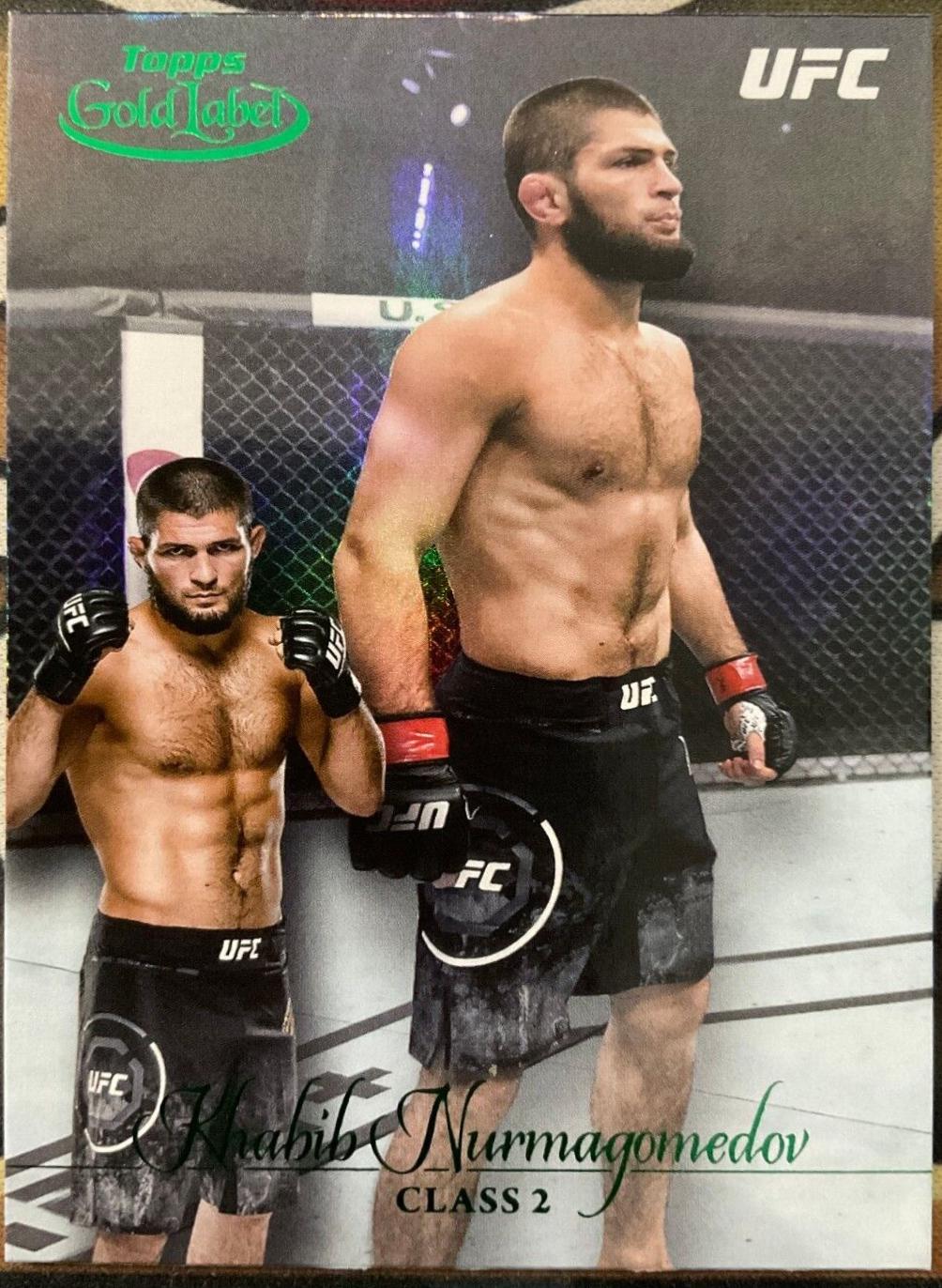 Khabib Nurmagomedov 2024 Topps Gold Label UFC Base Class II #25 Green