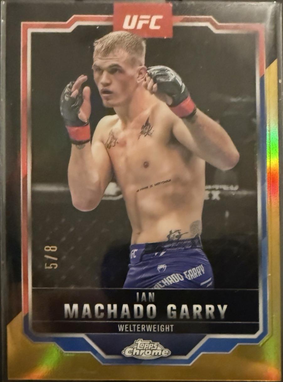 Ian Machado Garry 2025 Topps Chrome UFC Base #163 Black & Gold Refractor