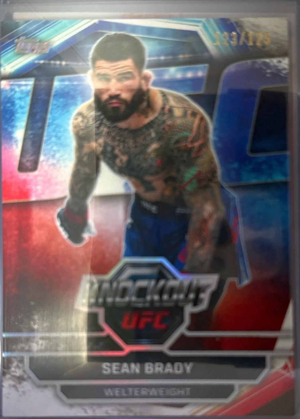 Sean Brady 2026 Topps Knockout UFC Base #27 Holo Silver