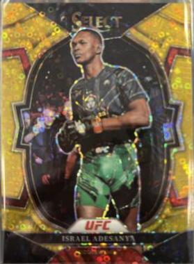 Israel Adesanya 2023 Panini Select UFC Octagonside #270 Gold Disco